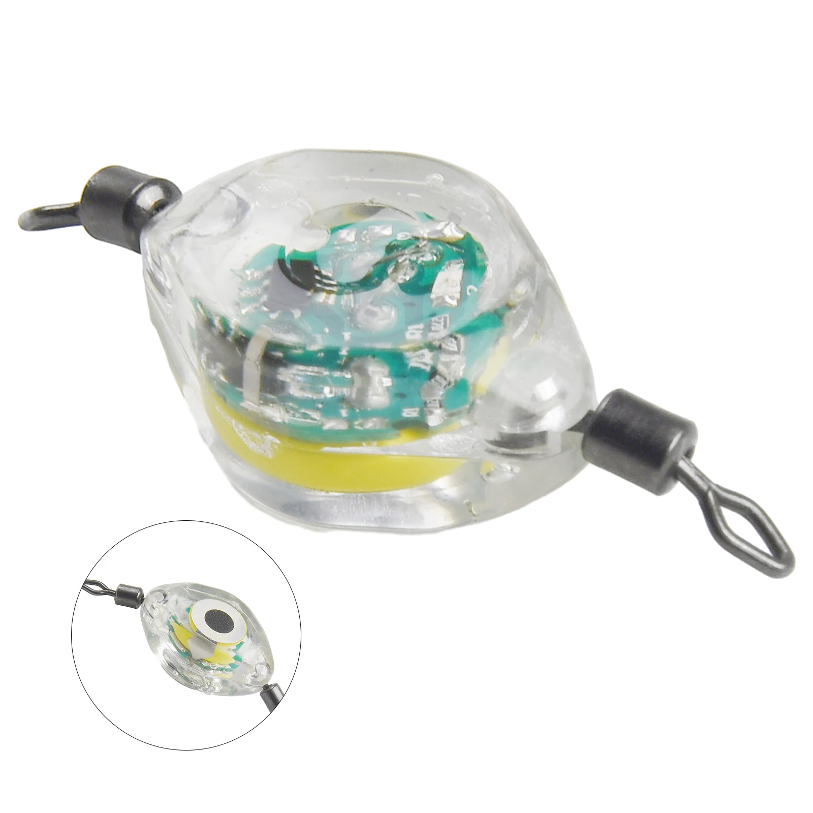 Señuelo de pesca de piezas, luz LED subacuática, lámpara ligera para atraer peces, herramientas de pesca antipresión impermeables, 1 unidad