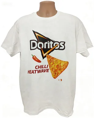 Doritos Chili Heat Wave 2026 Men's and Women's Summer Pure Cotton T-Shirt - Comfortable, Breathable, High-Quality, Ins Y2k