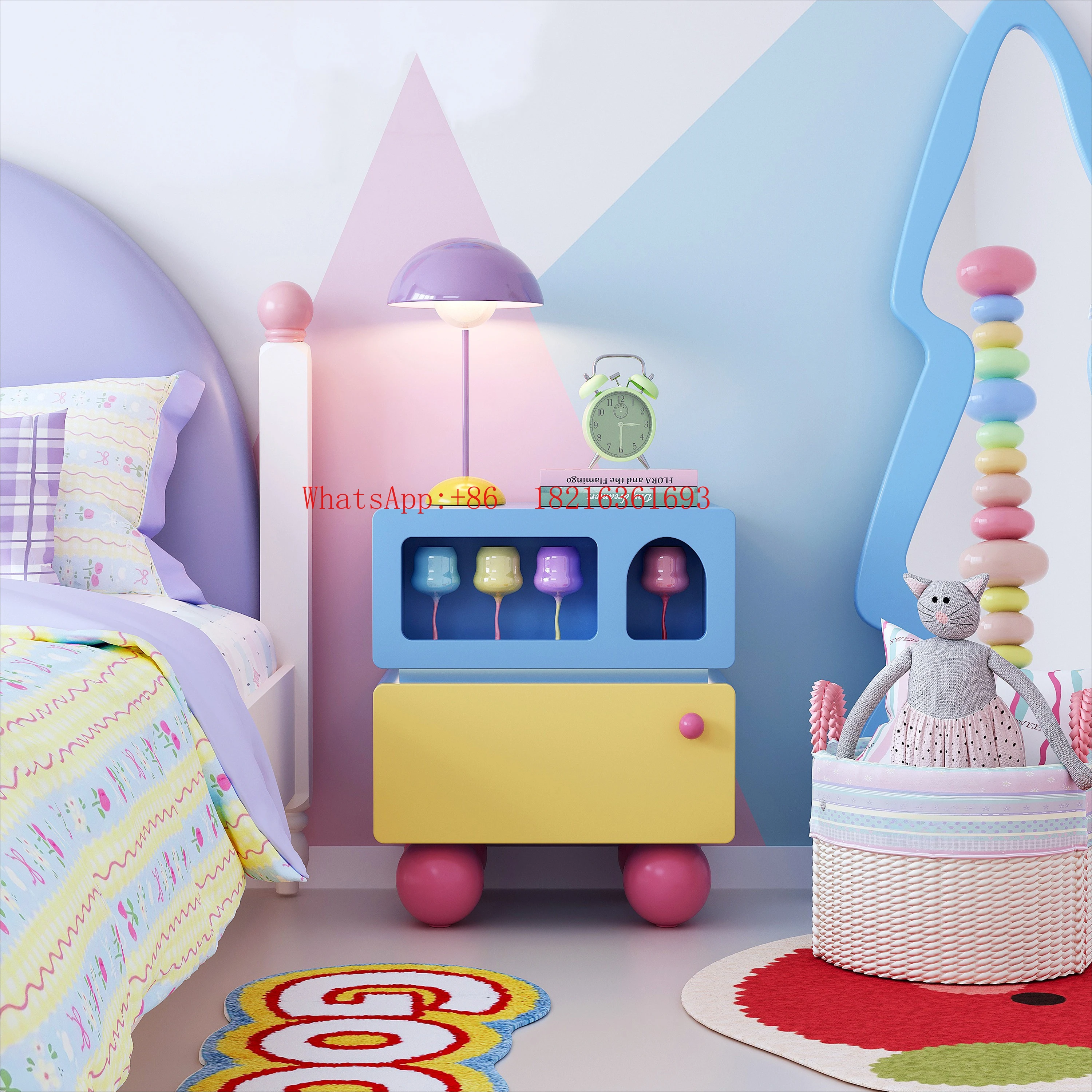 Cream Wind Bedside Table Household Bedroom Cute Creative Side Cabinet Light Luxury Drawer Decorative Cabinet