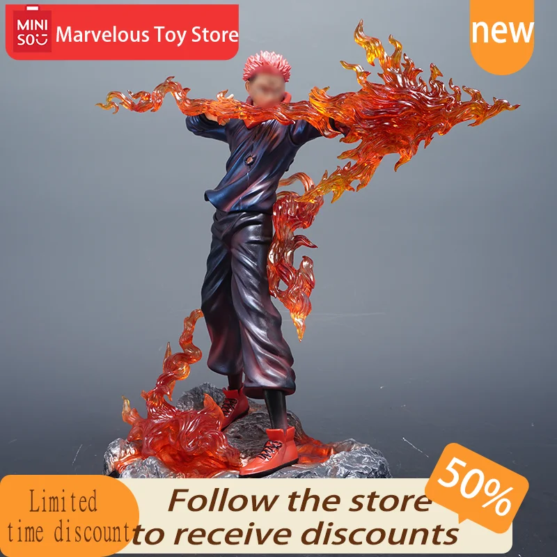 

Anime Jujutsu Kaisen Yuuji Itador Sukuna Figure Standing Pose Firing Cursed Flame Arrow Action Statue LK Model Boys Toy Gift
