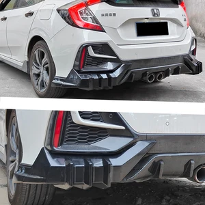 Handa Civic 10th 16-21 rear spoiler bumper, hatchback civic fk4 fk7 fk8, car-slyling body kits, edgerear diffuser 10 Main Sales Civic Airofolio - №6