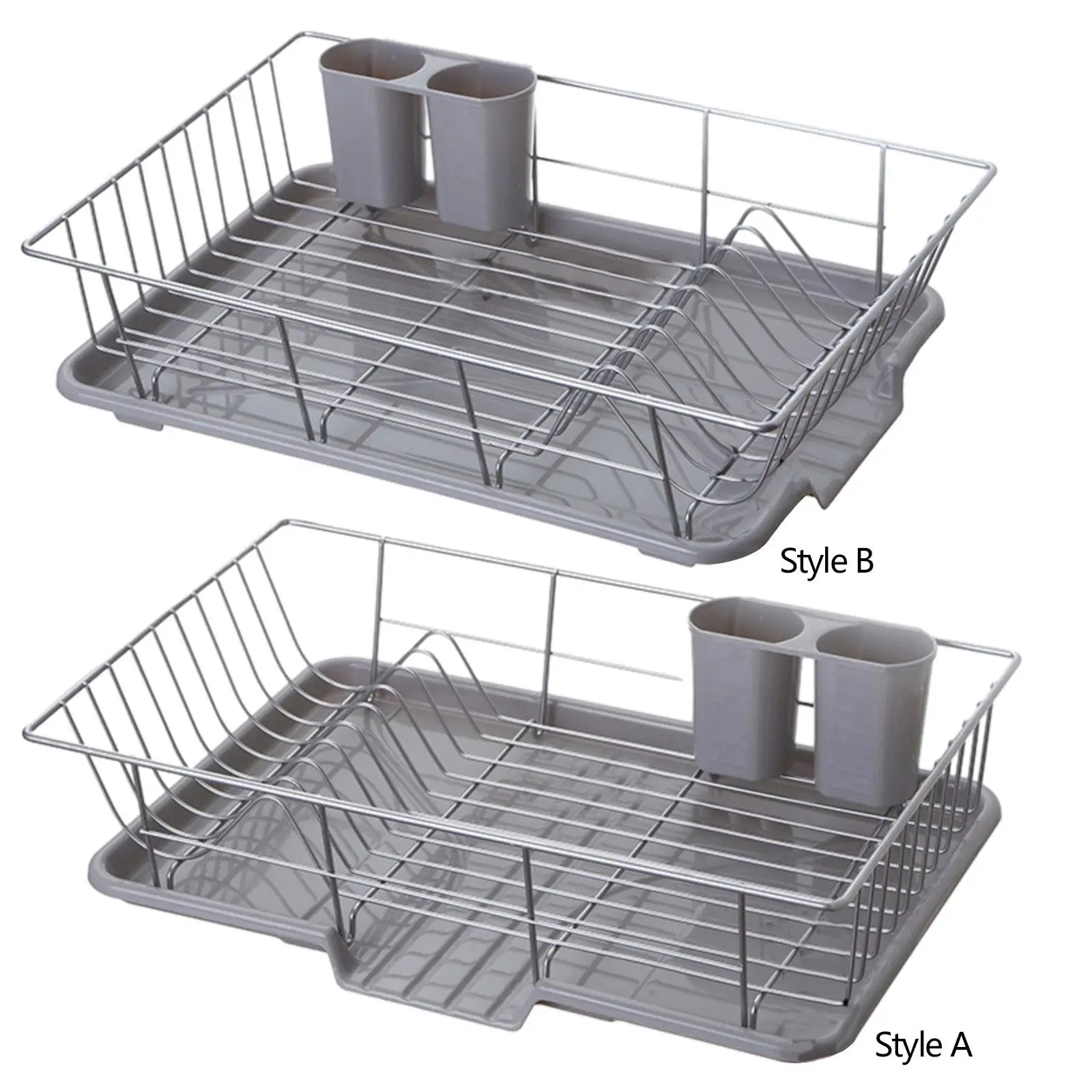 Dish Drying Rack Portable Counter Dish Drainer for Kitchen Cups Plates