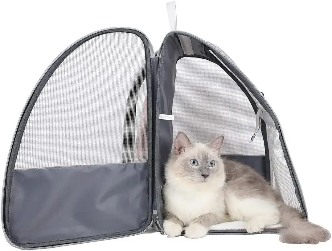 Pet Cat Bag Breathable Canvas Portable Cat Backpack Outdoor Travel Transport Bag For Cats Puppy Dog Carrying Pet Supplies