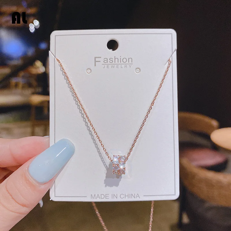 

Powernecklace Electroplating Transfer Bead Pendant Best Friend Necklace, Female Internet Celebrity Little Man Waist Collar Chain