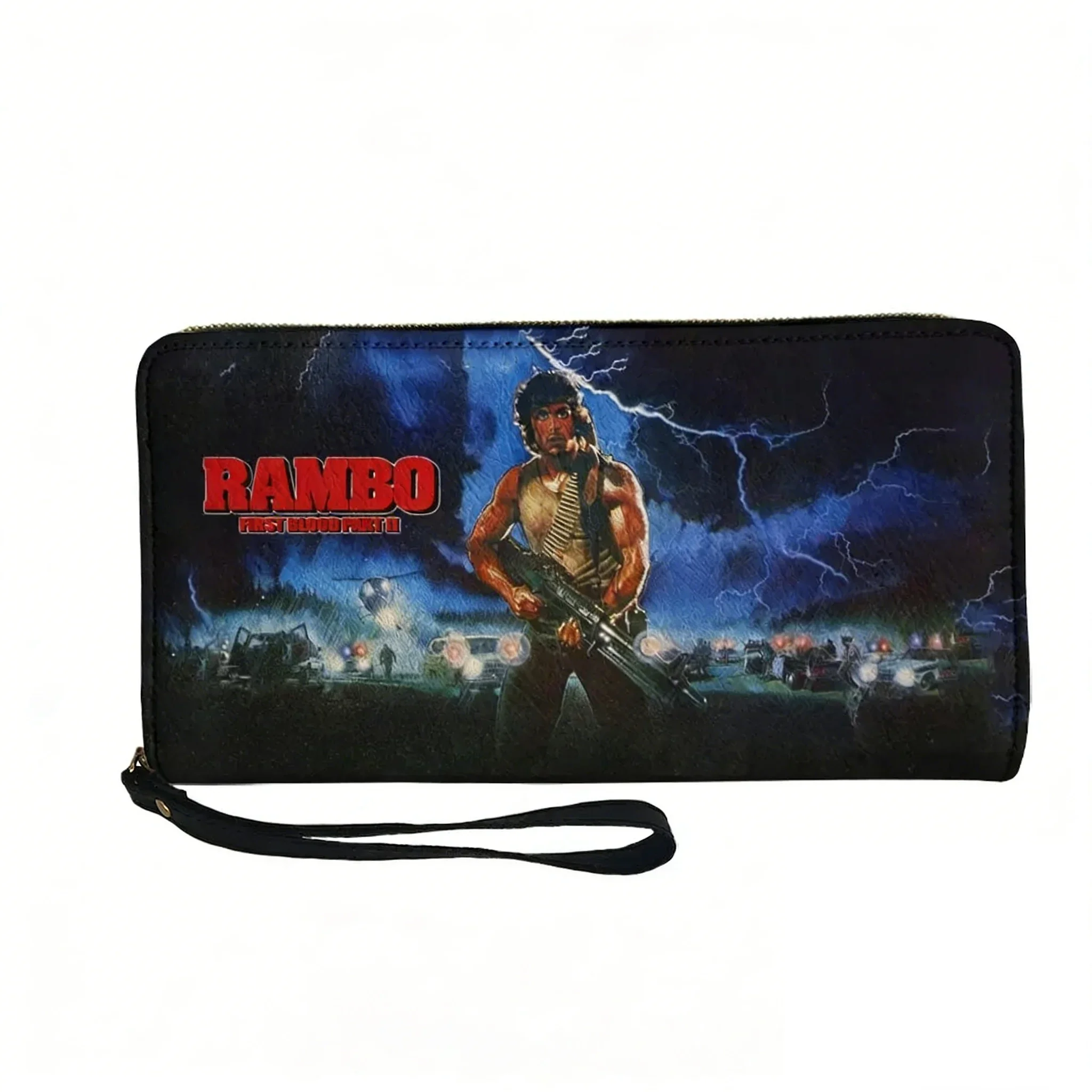 

Кошелек-портмоне John Rambo First Blood Movie Custom Wallet Purse Sprunki, мужской и женский, на молнии, с двойным принтом, портативный кошелек, подарочная сумка