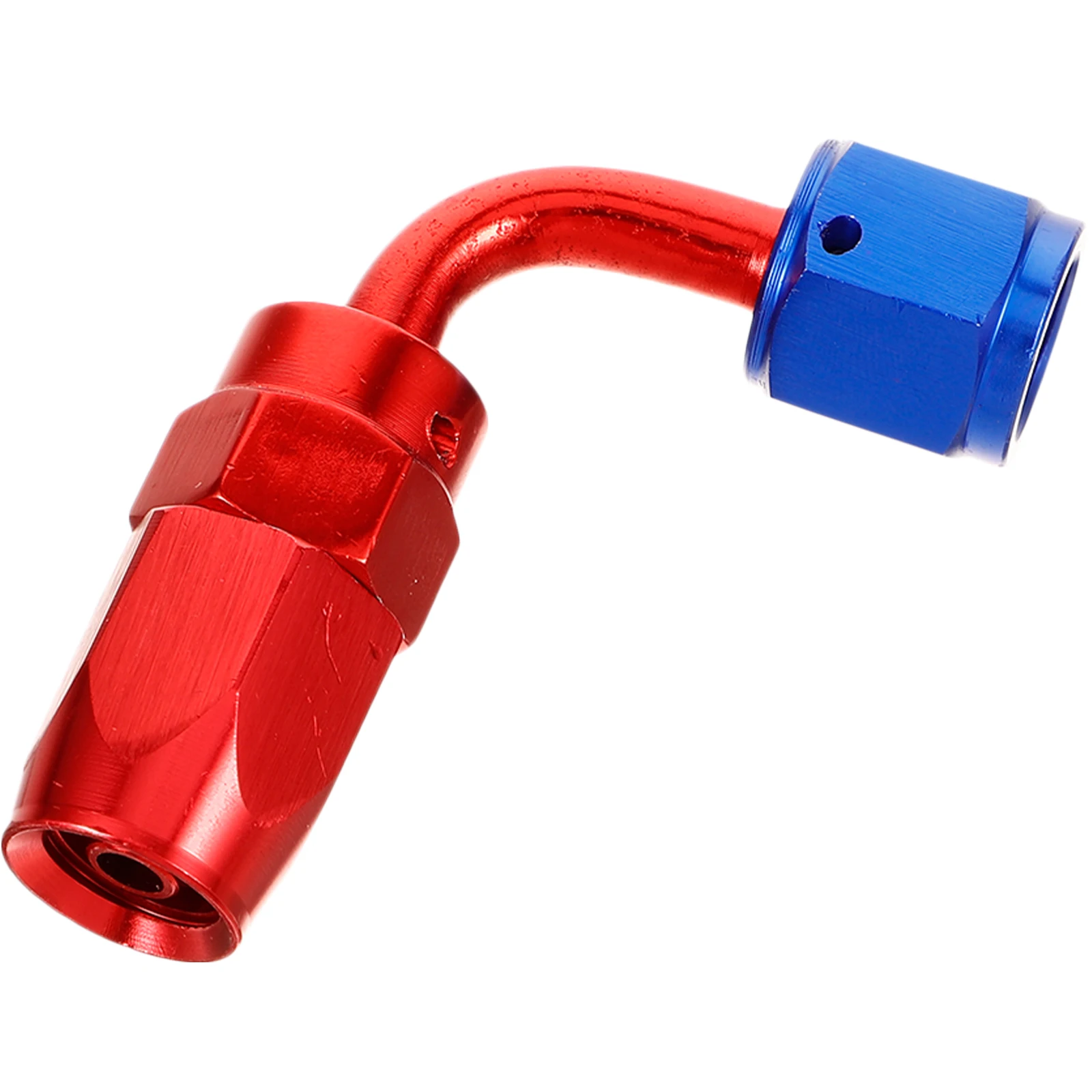 

Oil Hose 90° Red Blue Hose End Fitting Fuel Line Adapter Car Oil Cooler Durable Vehicle Engine Parts