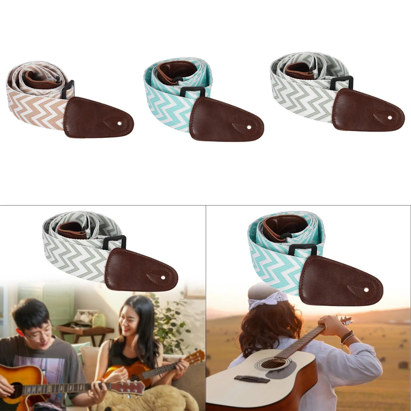 

Guitar Shoulder Strap Leisure Adjustable Thickened Breathable Bass Guitar Strap for Electric Guitar Acoustic Classical Guitars