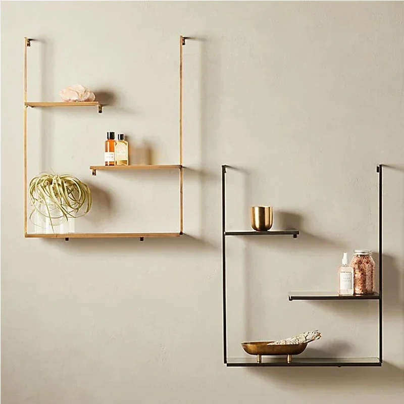 new Creative Design Bookshelf Bookcase Wall Shelf Wall Hanging Bedroom Wall Decoration Rack Multi-layer Partition Metal Shelf