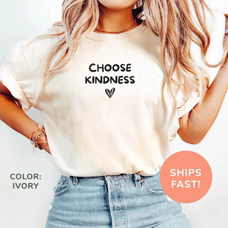 ألوان مريحة اختر اللطف قميص ملهم قميص اللطف قميص تحفيزي قميص المعلم قميص الإيجابية #1