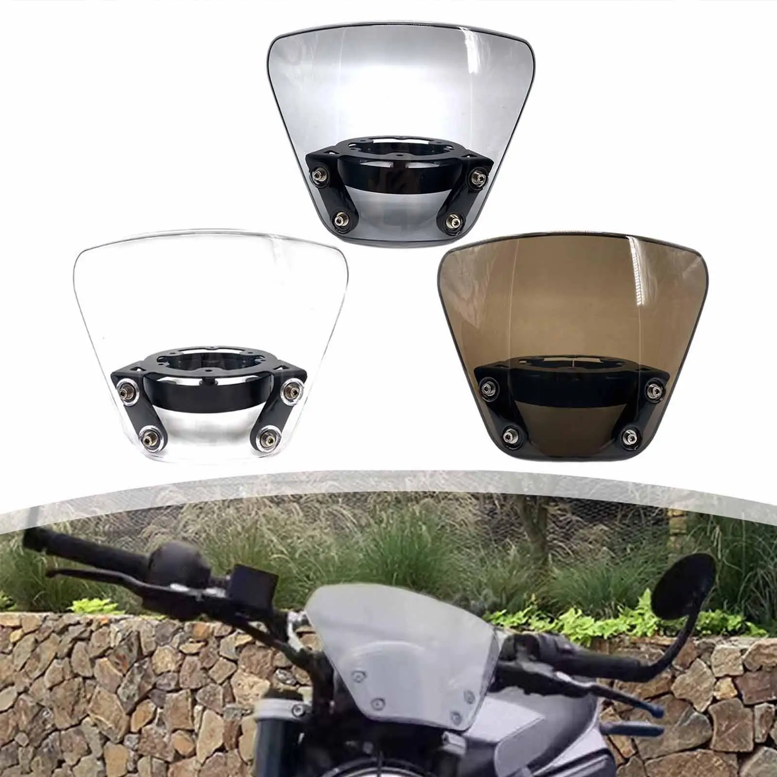 

Ветровой дефлектор лобового стекла мотоцикла, многофункциональный, простая установка, скутер