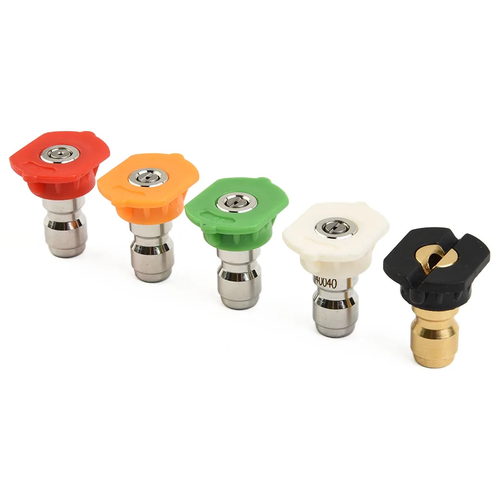 5PCS High Pressure Washer Sprayer Nozzle Metal Tip With 1/4\
