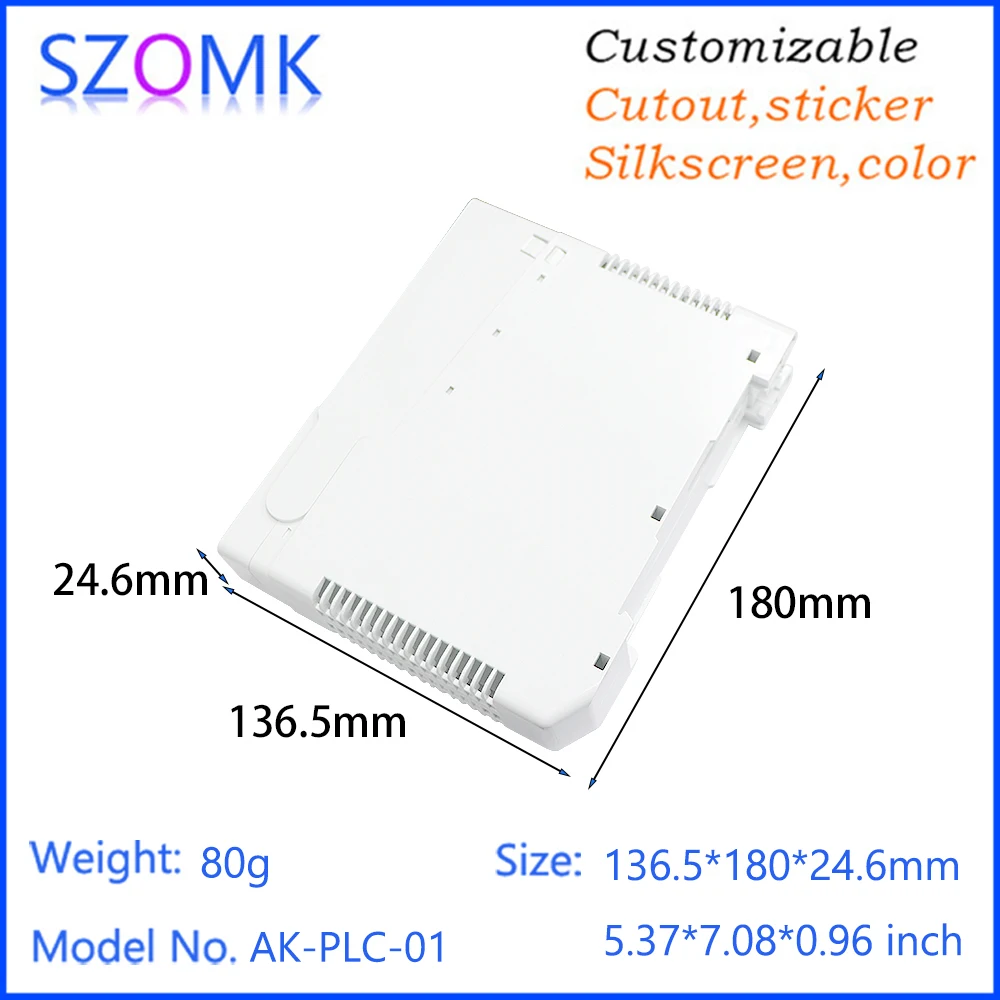 

SZOMK New arrive hot Sales ABS+PC Din Rail Plc Enclosure for Electronics PCB