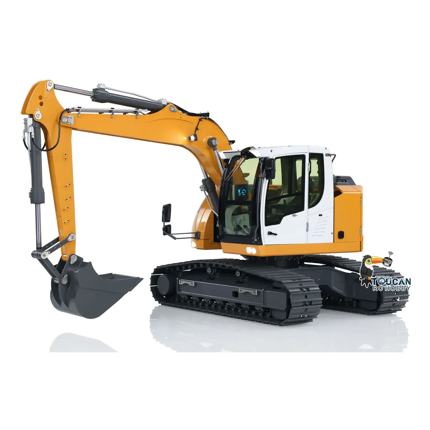 In Stock 1/14 R920 RC Hydraulic Excavator JDM-208 RTR Metal Remote Control Digger Construction Truck Car Toys Light System Model