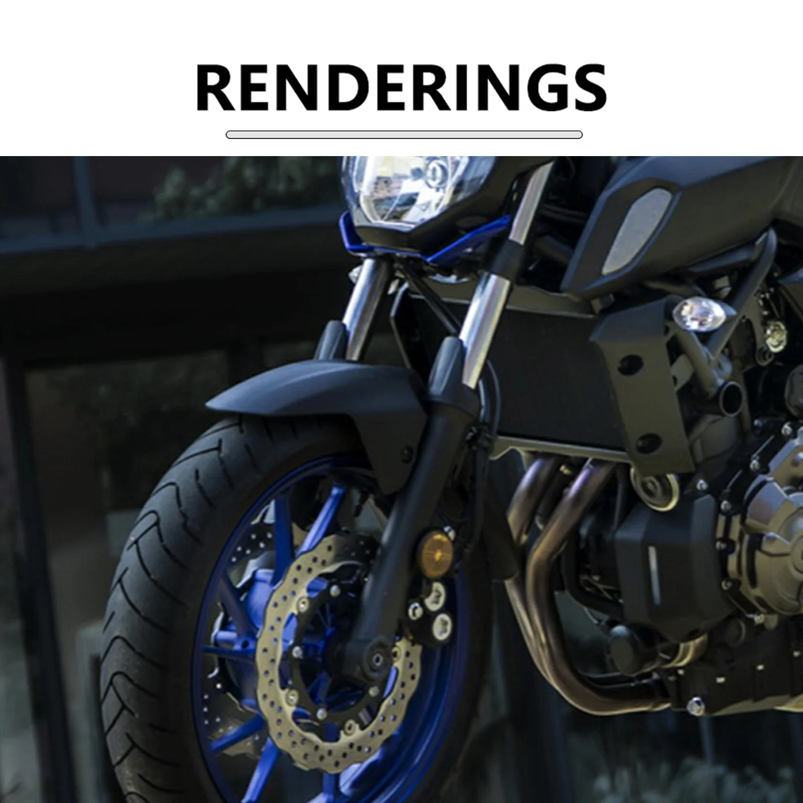 For Yamaha MT-07 MT07 FZ-07 2018 2019 2020 2021 2022 2023 2024 Motorcycle Front Fender Splash Guard Accessory Fairing Kit