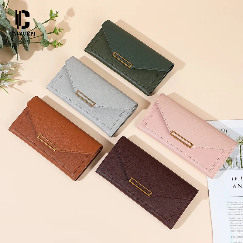 

New Korean style Slim Card Wallet for Women - Retro Mini Multi-Function Organizer with Buckle, Thin Foldable Coin Purse cartera