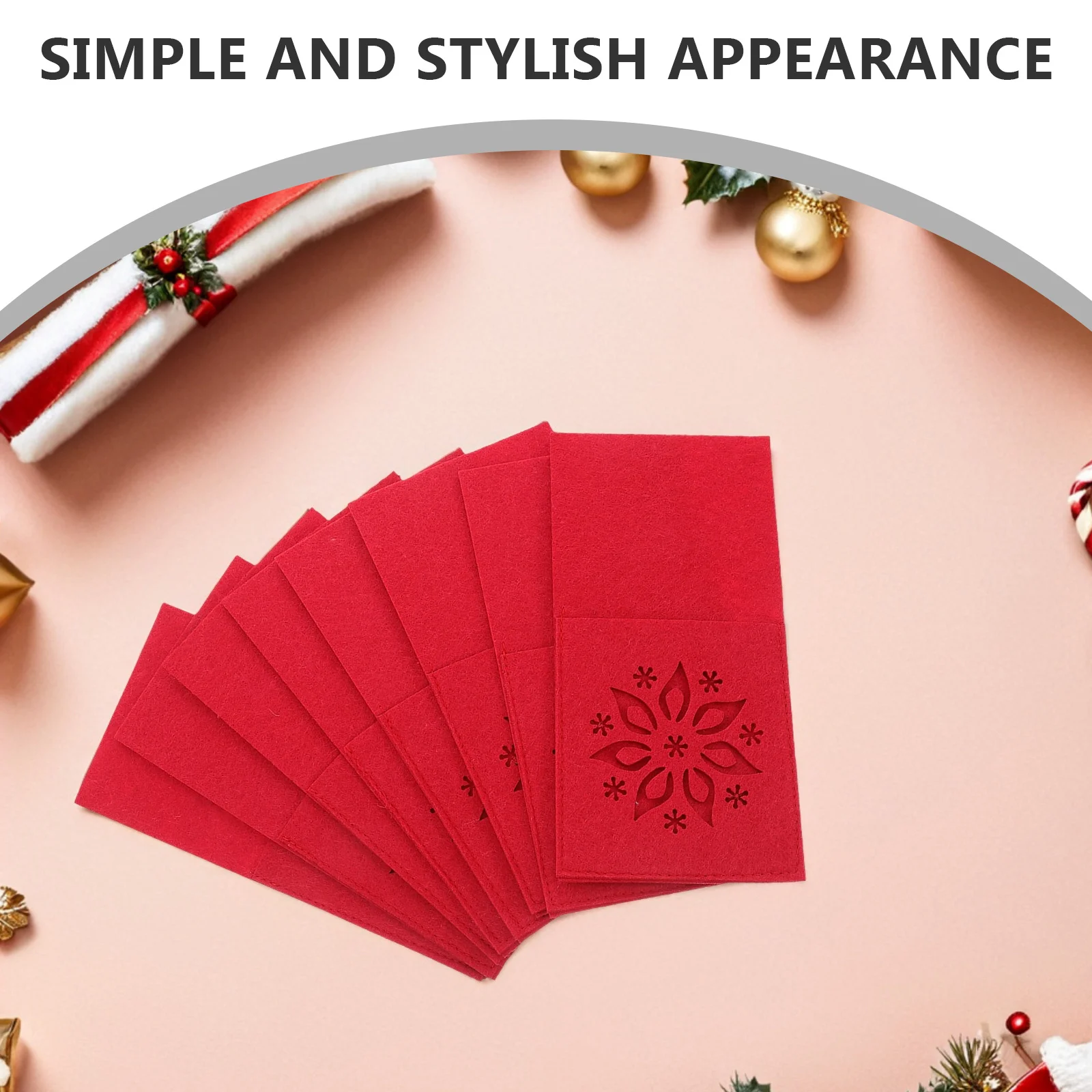 

8Pcs Christmas Cutlery Holders Snowflake Rustic Silverware Bags Comfortable Utensil Organizer Flatware Pouch for Dinner Party