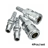 4Pcs Male Female 8mm For Car Car Accessories Interior Parts Car Products Gas Hose Copper Nozzle Quick Release Connector