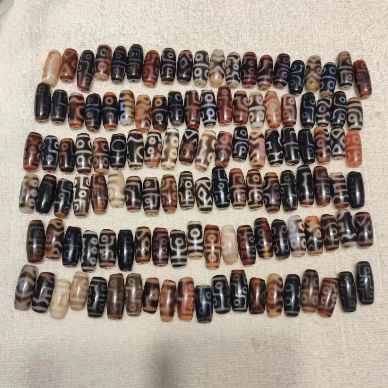 1pcs/lot natural multi-pattern old agate dzi Orange Weathering lines Small size Accessories Handmade beads jewelry diy taki