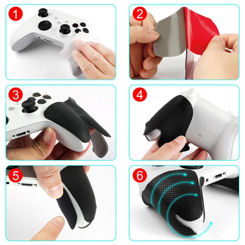 مقابض مطاطية لوحدة التحكم، قبضة يد مضادة للانزلاق، مقبض ماص للعرق، ملصق ناعم لوحدة تحكم Xbox One