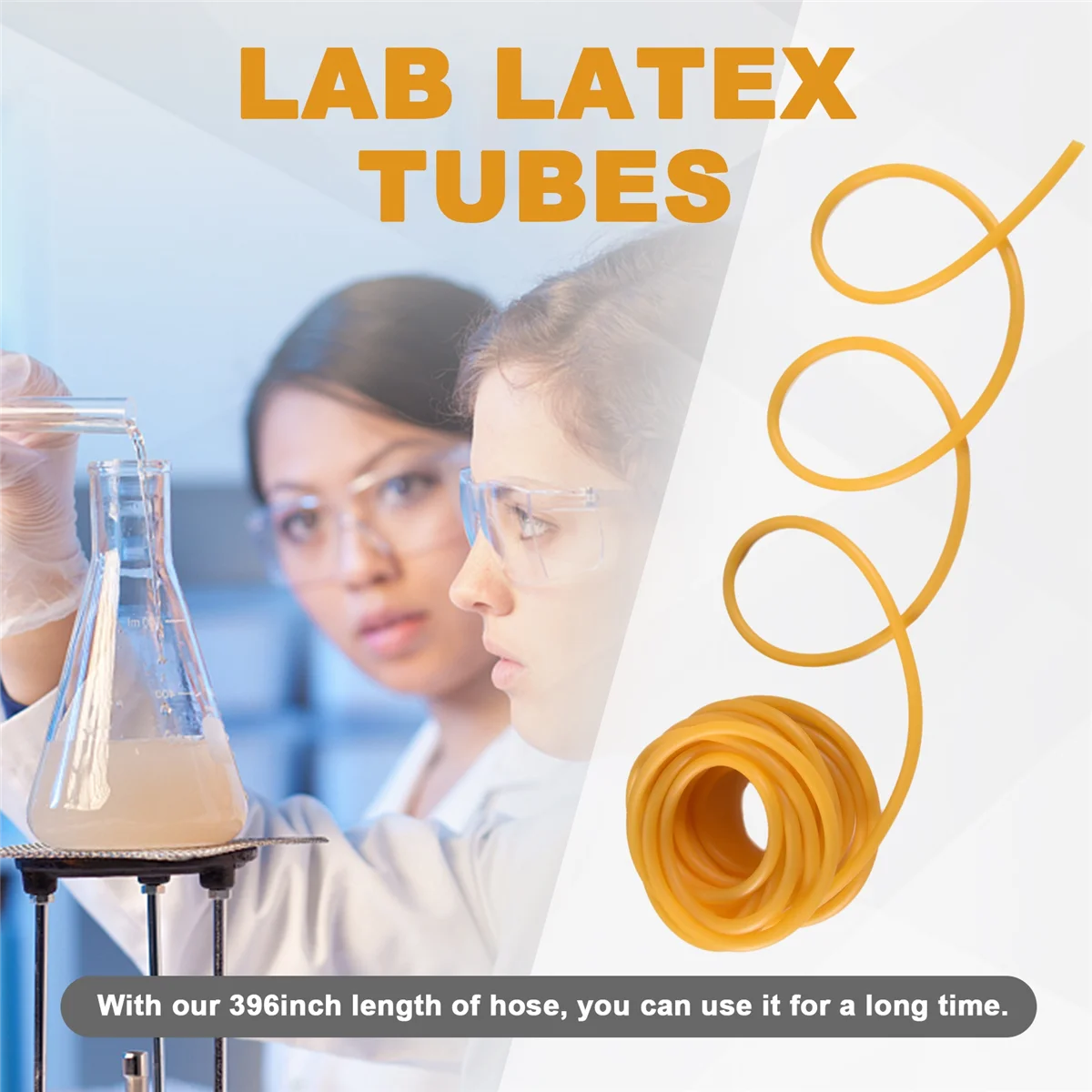 A37F 2025 أنبوب مطاط اللاتكس الطبيعي 33Ft أنابيب مطاطية صناعية مرنة لمختبر المستشفى المنزلي 6 مللي متر × 9 مللي متر #6