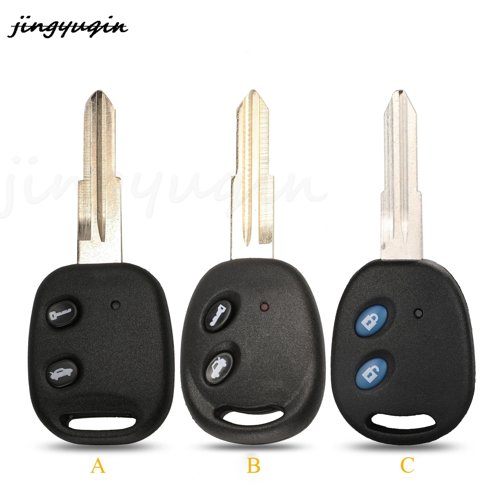 

jingyuqin 2 Buttons Replacement Remote Car Key Shell Case Fob For Chevrolet Lechi Spark Epica Lova Sail