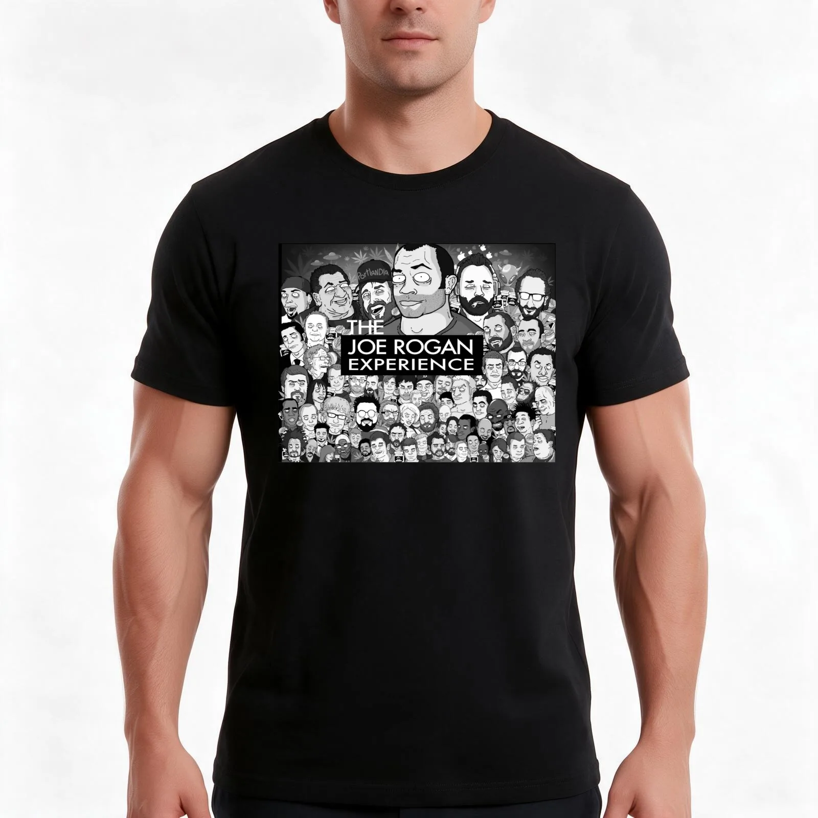 The Joe Rogan Experience T-Shirt, Summer Casual Cotton Tee, Oversized Streetwear Tops, Vintage Graphic Print, Unisex Men Women