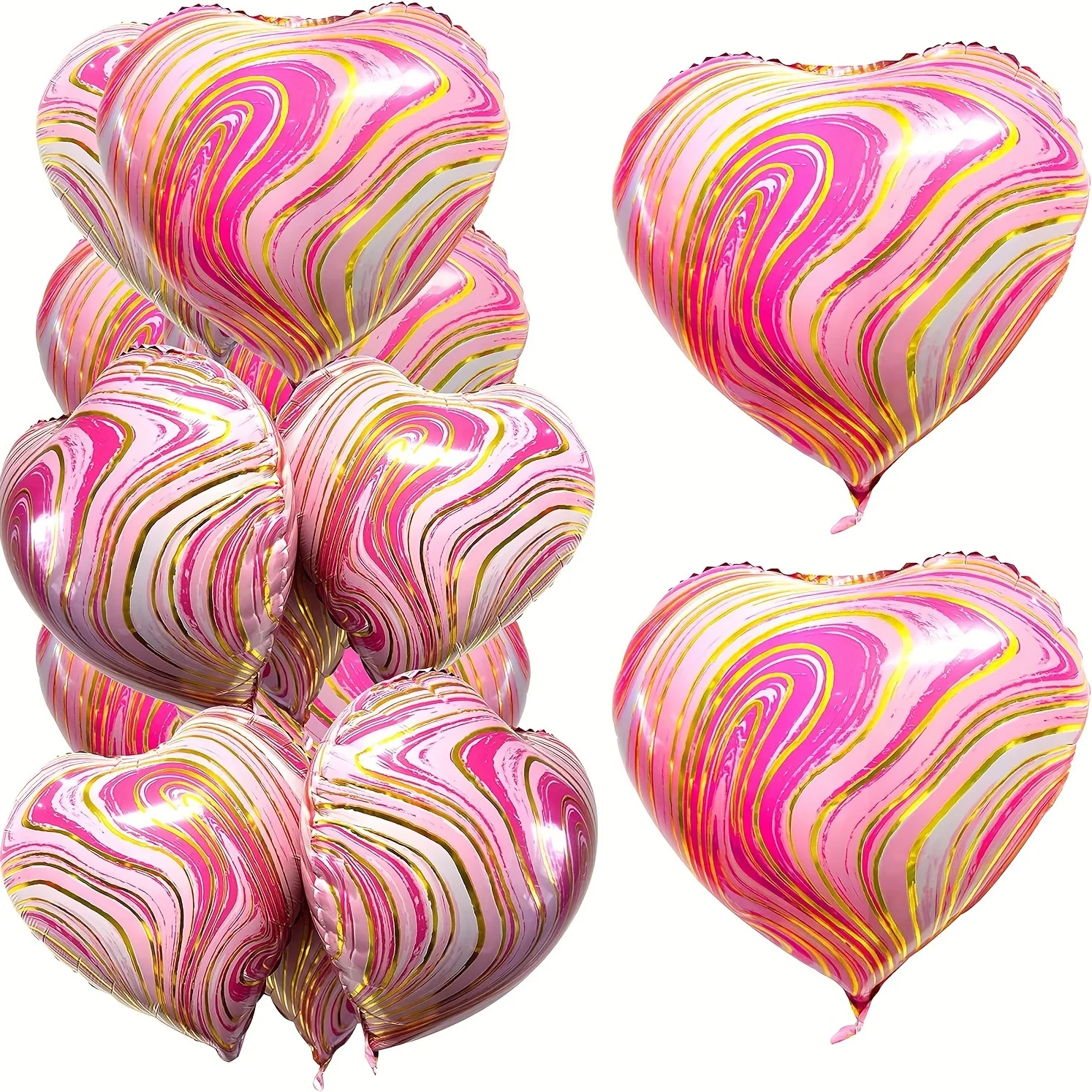 11 sets of agate love aluminum film balloons for Valentine's Day wedding balloon decoration