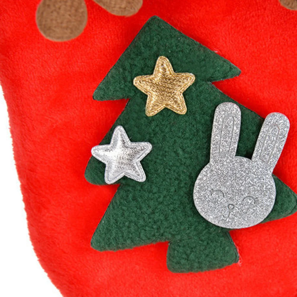 

M Size Adorable Pet Elk Christmas Costume Stylish Flannel Dog Clothes Easy to Put on Comfortable for Small Puppies Outdoor