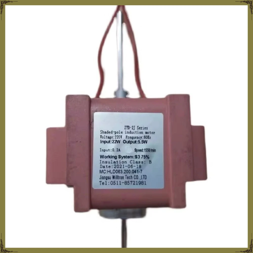 ZYD-2J Series Freezer Fan Motor for Whirlpool Refrigeration Cabinet Freezer Box Parts Induction Motor 22W  5.5W 1550RPM 220V