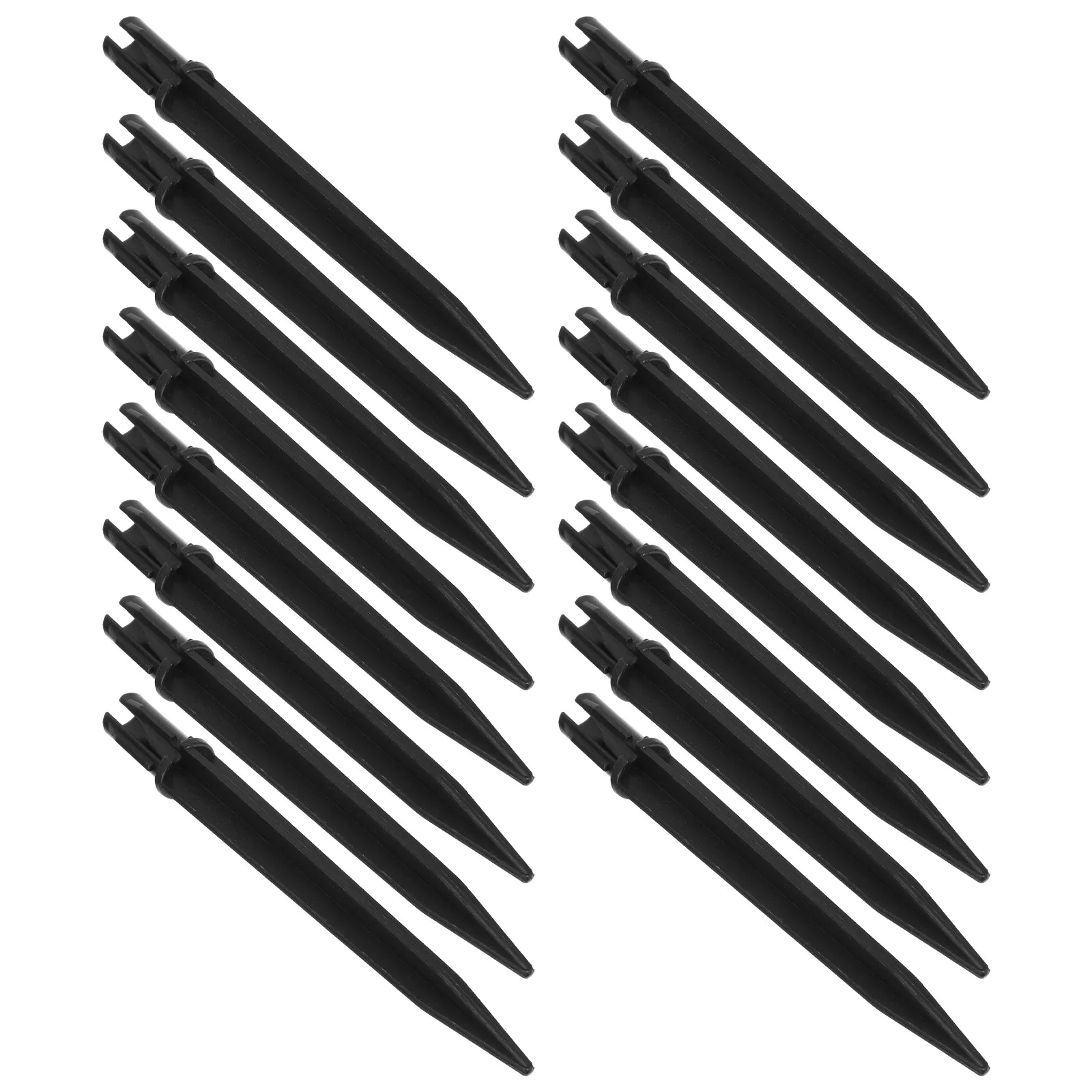 20 Pcs Patio Replacement Spikes for Solar Ground Light Garden Lamp Stake Accessory Black ABS