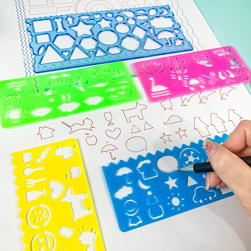 Geometry Spirograph Drawing Stencil Set Painting Template Ruler Art Craft Creative Children Kids Educational Toy Student Gift