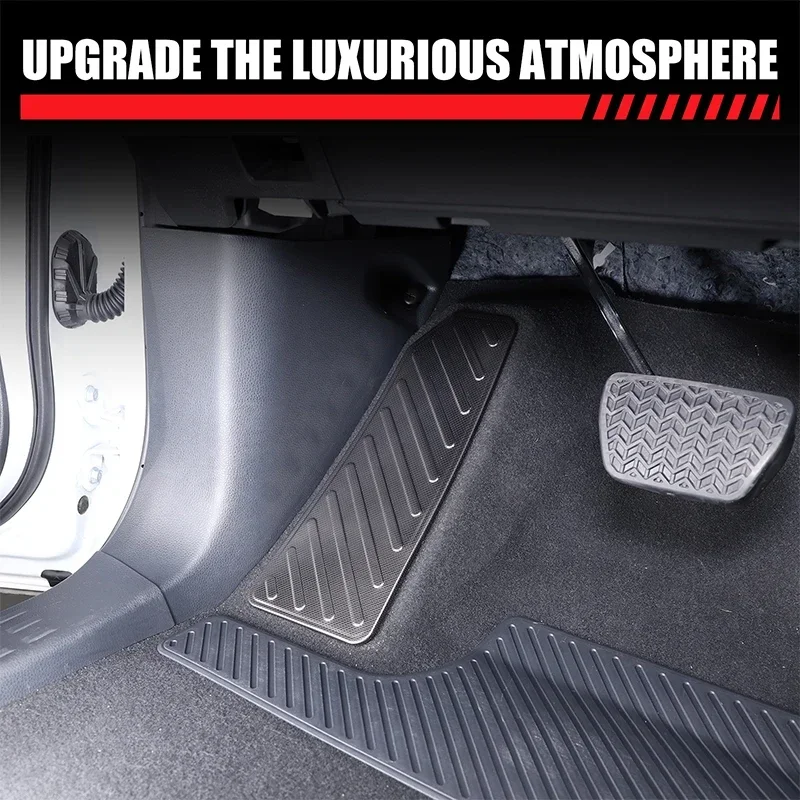 For Toyota Land Cruiser Prado 250 LC250 2024~2026 Stainless Steel Silver Car Anti-Slip Footrest Foot Pedal Cover Car Accessorie