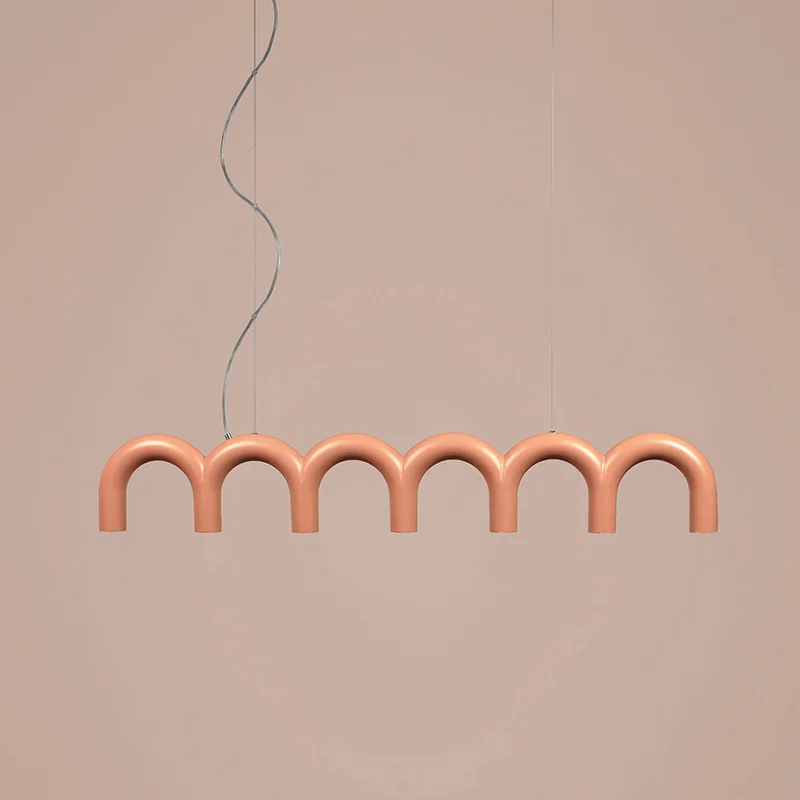 

Мемфис U-образный подвесной светильник для ресторана, дизайнерский стиль, модель комнаты, островная платформа, водяной бар, стойка, светильник для выставочного зала