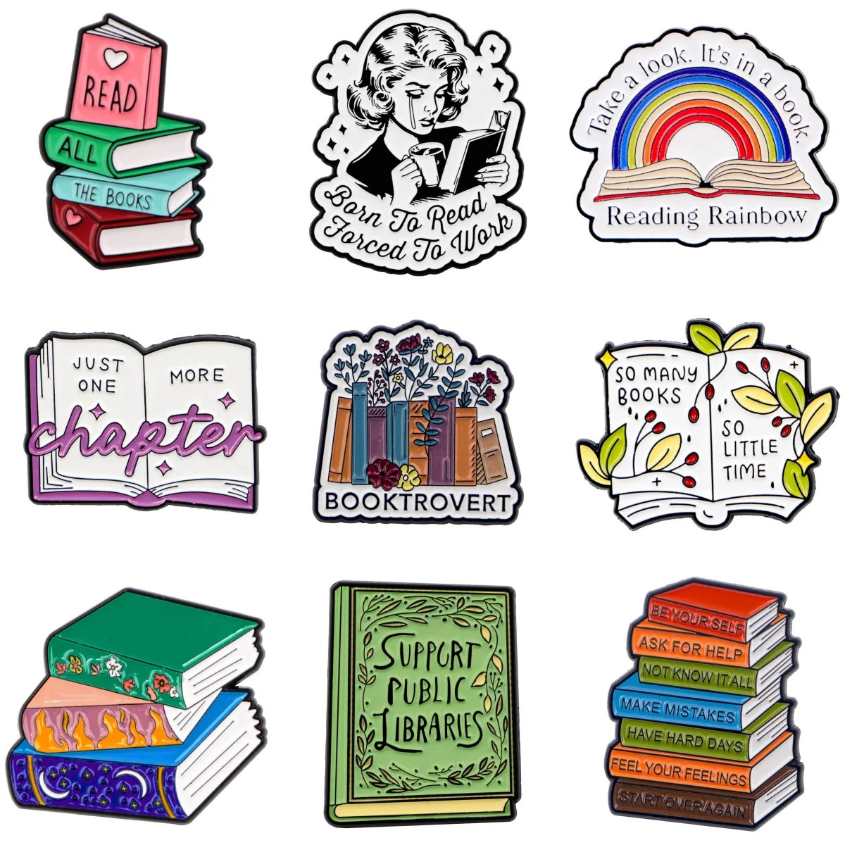 Broches de delight de Bookworm para mujer, Pin esmaltado de libros, insignia de Metal, joyería, ropa, mochila, accesorios, regalos de lector