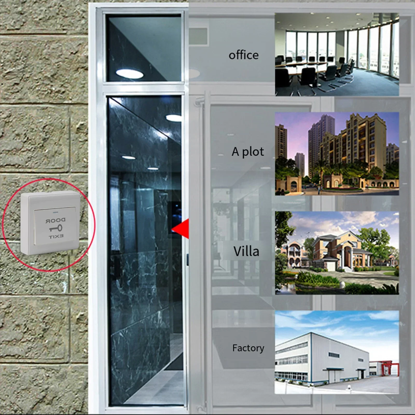 Maintenance Made Easy Disassemble With Screwdriver Luminous Indicator Bar PushButton Door Access Control System