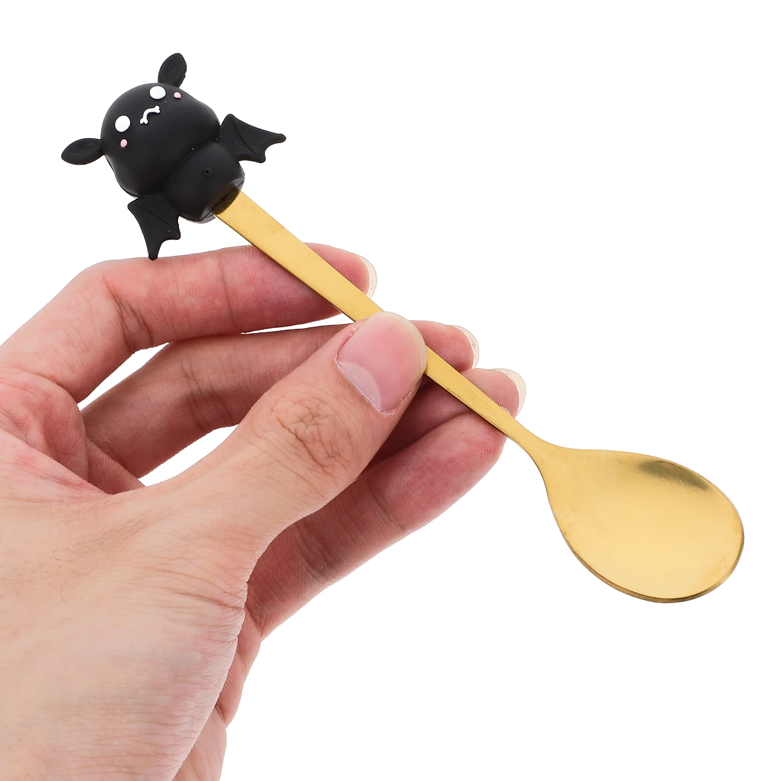

6 Pcs Halloween Dessert Spoon Only Cake Spoons Steel Decorative for Cafe Tableware Serving Ice Cream