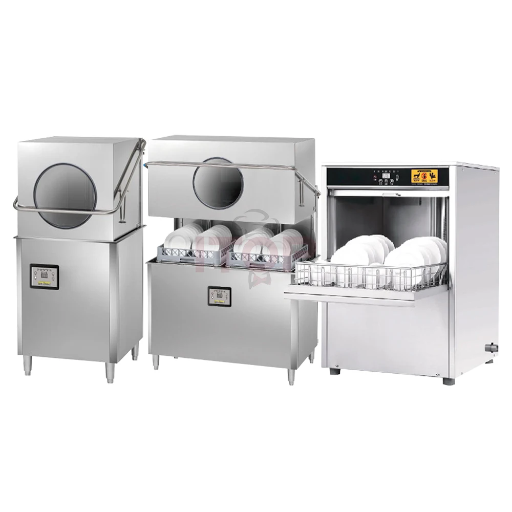 Full Automatic Electric Commercial Dishwasher 304+201 Stainless Steel Desktop Bar Glass Washer