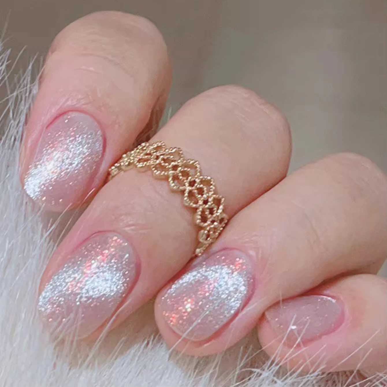 MIANEL 12ML ยาทาเล็บเจลลายตาแมวสีคริสตัล รุ่น Fall Nails Luna Opal Brocade สีสว่าง ใช้ได้กับทุกสี สำหรับทำเล็บคริสต์มาส เล็บสีขาว เล็บสีชมพู