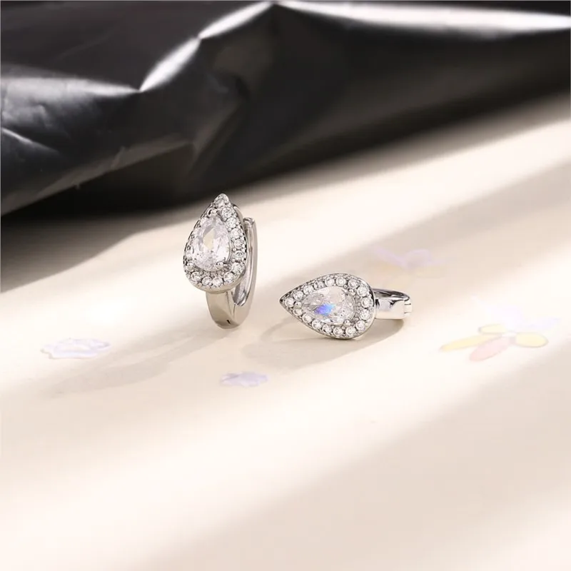 

Sam Pand серьги-капельки из стерлингового серебра 925 пробы с цирконием для женщин, минималистичные эстетические милые популярные ювелирные изделия, подарок, Прямая поставка