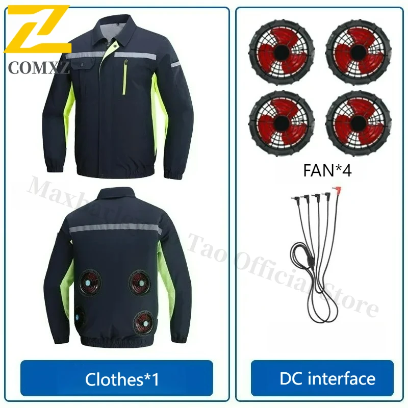 Summer Cooling Fan Jacket Men's Air Conditioning Refrigeration