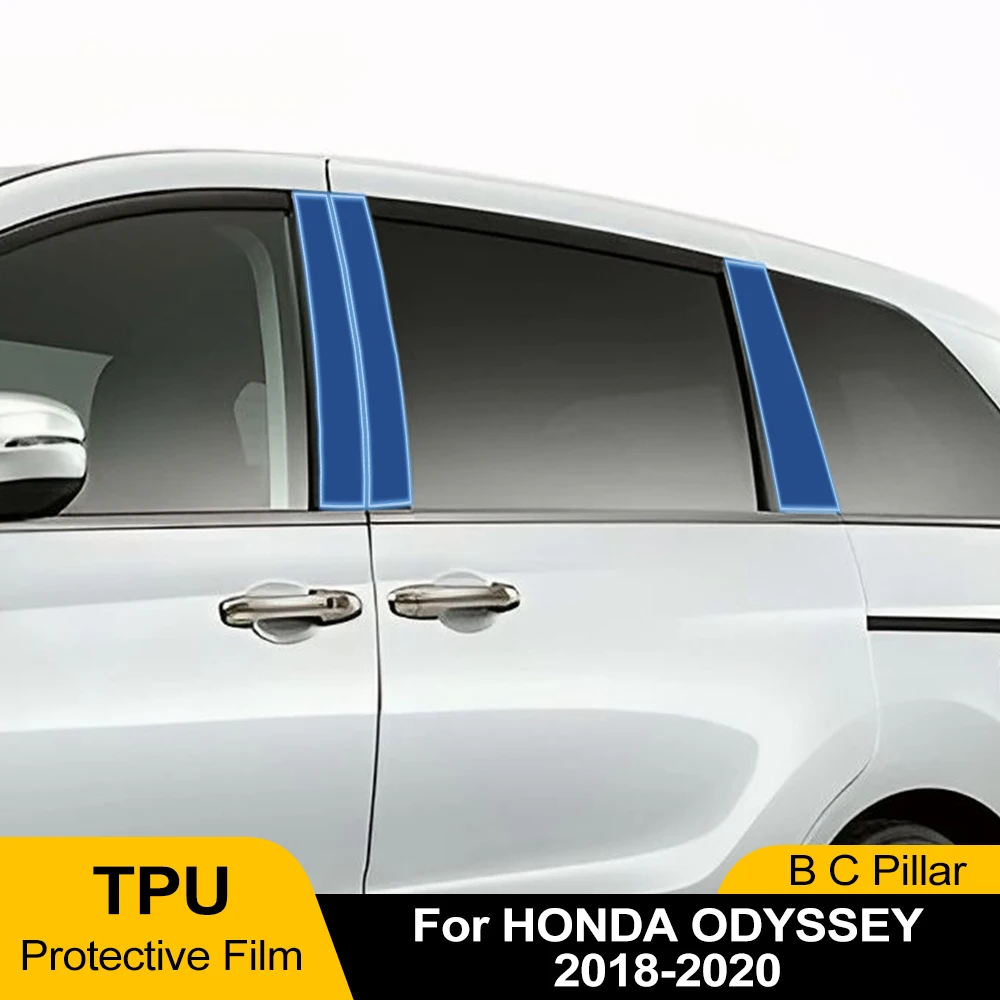 

Для Honda Odyssey 2018-2020: Защитная пленка из ТПУ для B и C-стойки автомобиля, предварительно вырезанная, прозрачная, антицарапийная, самовосстанавливающаяся наклейка (PPF)