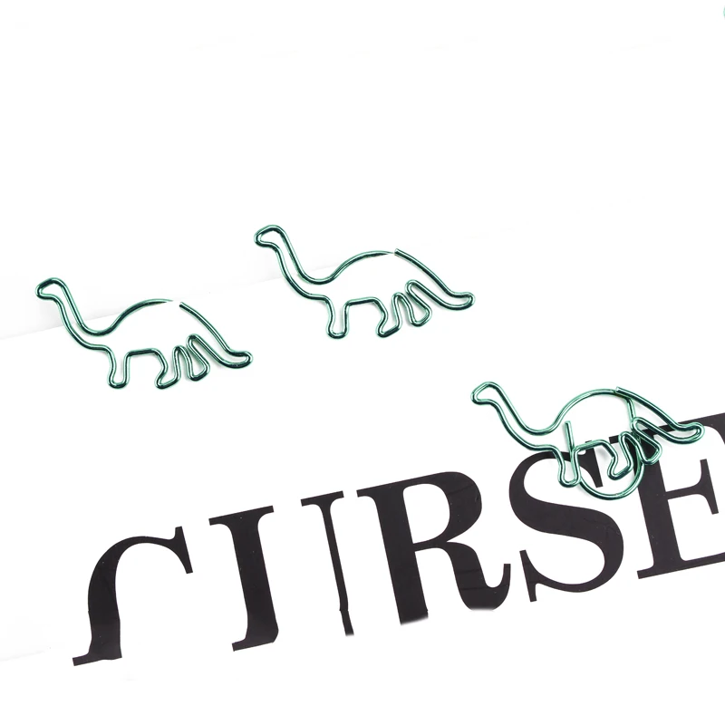 Dinosaur Paper Clip Dragons Paper Clips Creative Shape Pin Stationery Clips Metal Paperclips Binding Supplies Desk Accessories