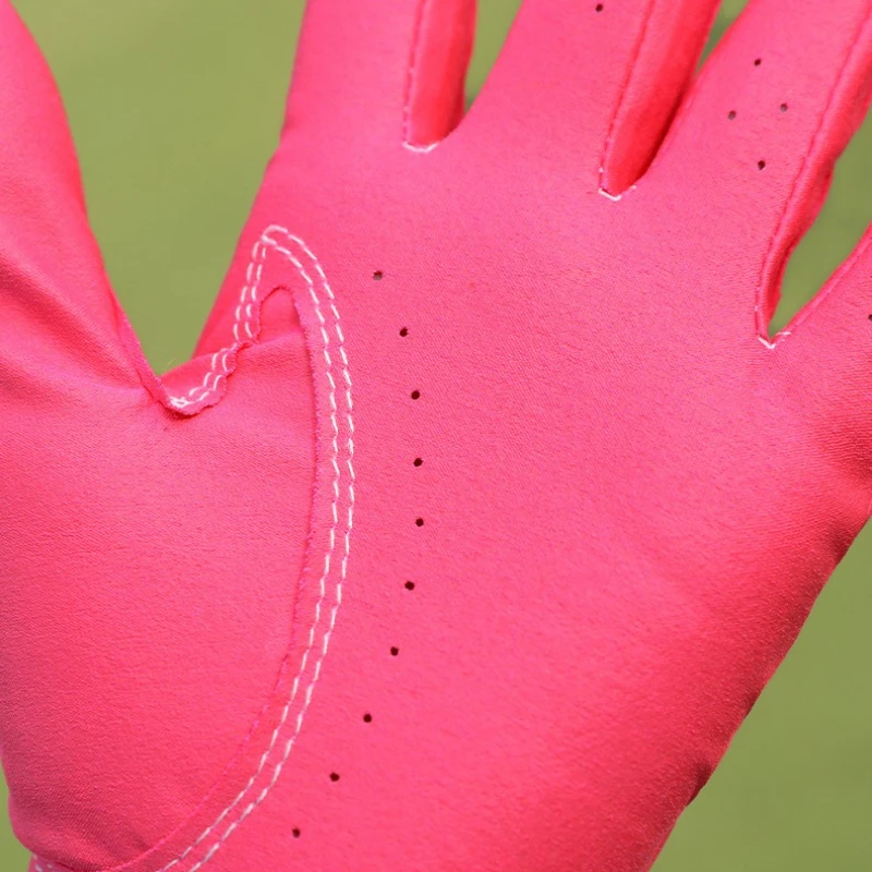 1 Pair Women's Breathable Non-slip Golf Gloves Lightweight Comfy Stretch UV Protector Durable Frisbee Baseball Gloves for Ladies