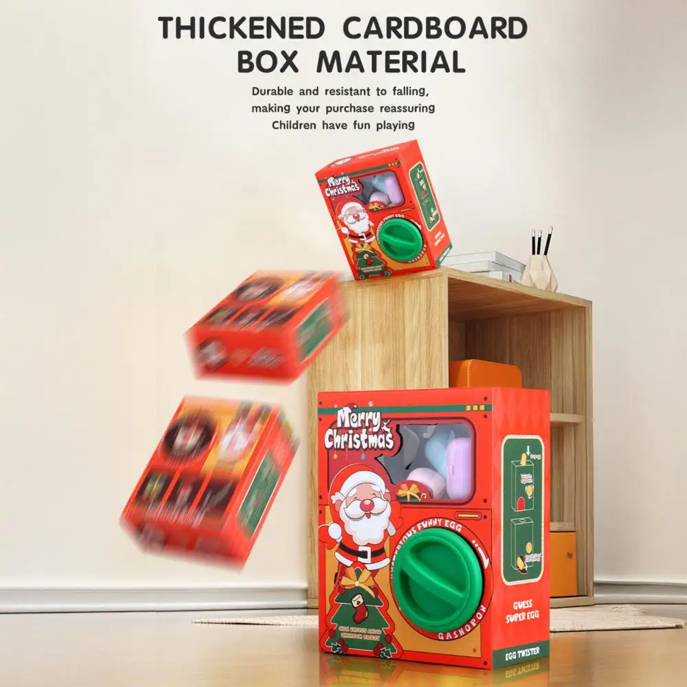 لعبة آلة قياس البيض الأوتوماتيكية الصغيرة لعيد الميلاد على شكل مخلب صغير للأطفال موزع غاشا الأوتوماتيكي مع منتقي البيض الممتع للمنزل #6