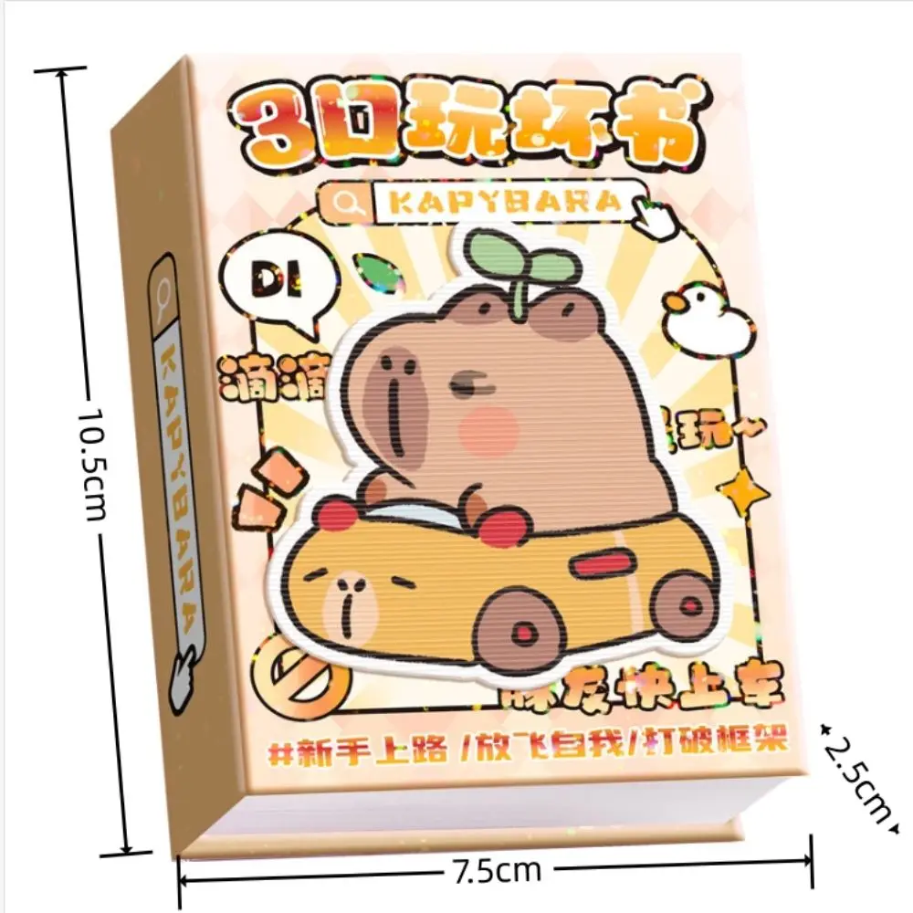 Portable Kapibara 3D Play Bad Book Decompression Book Puzzle Hand Account Book Pocket Notebook Handmade DIY Stress Relieving