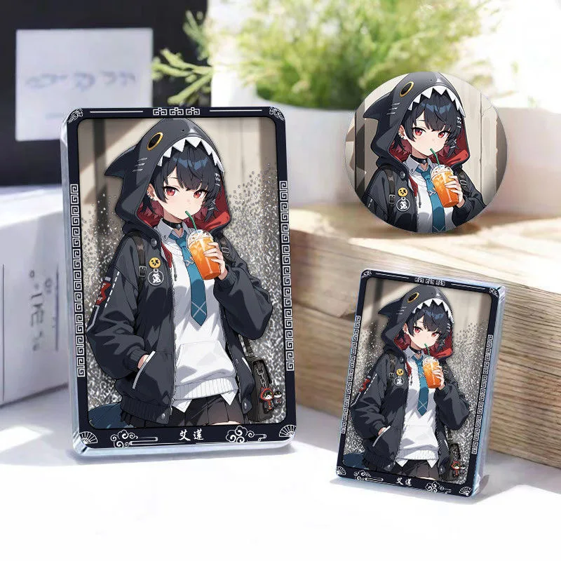 

Game Zenless Zone Zero Anime & Gaming Merchandise Ellen Joe Acrylic Sand Timer Figurine Badges & Brooch Accessories DIY Gifts
