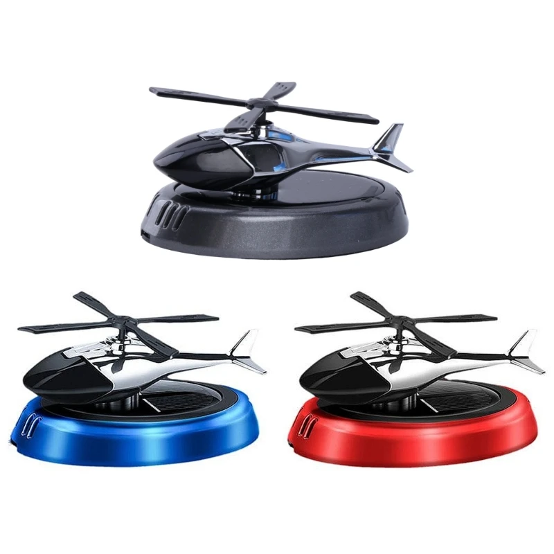 Solar Energy Rotating Helicopter Aroma Diffuser Car Air Freshener Long Lasting Fragrances Car Perfumes Long Lasting Gift