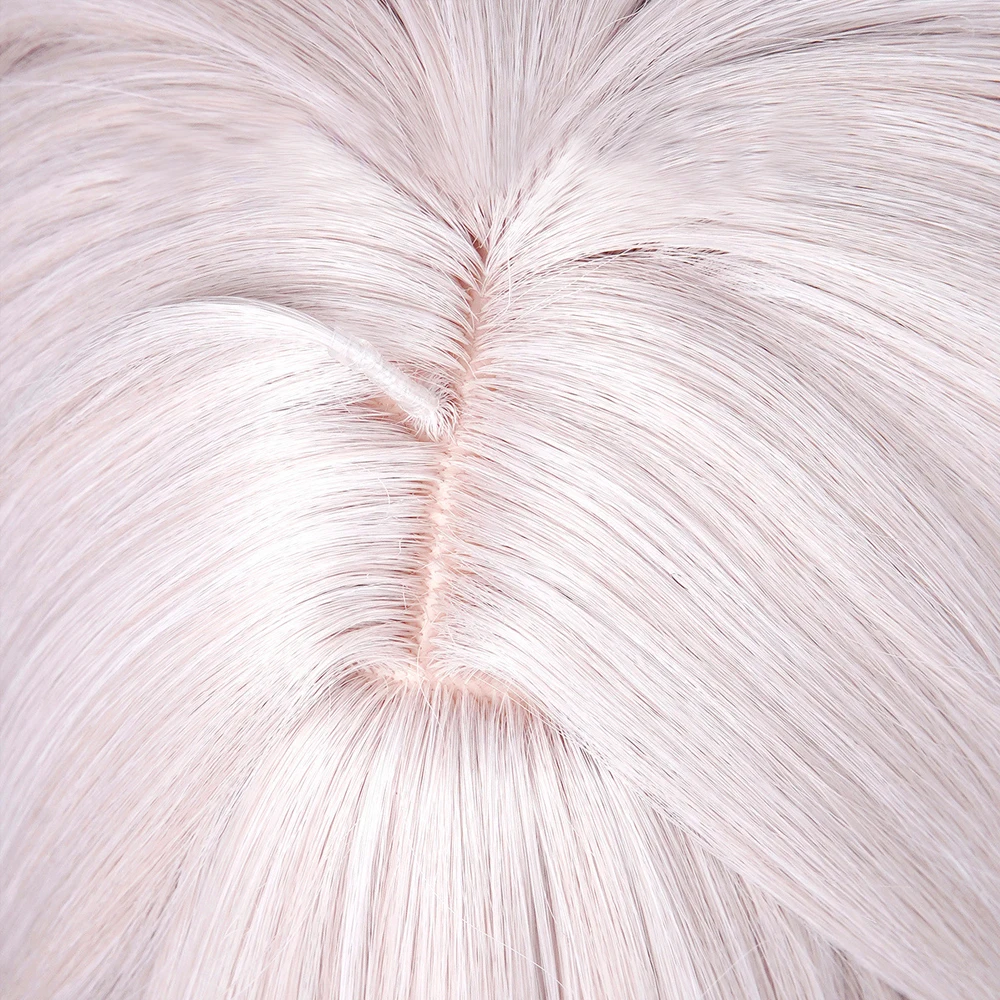 رمادي وردي قصير مستقيم الباروكات الاصطناعية مع الانفجارات أنيمي لعبة تأثيري رقيق شعر مستعار مقاوم للحرارة للحزب اليومي #5