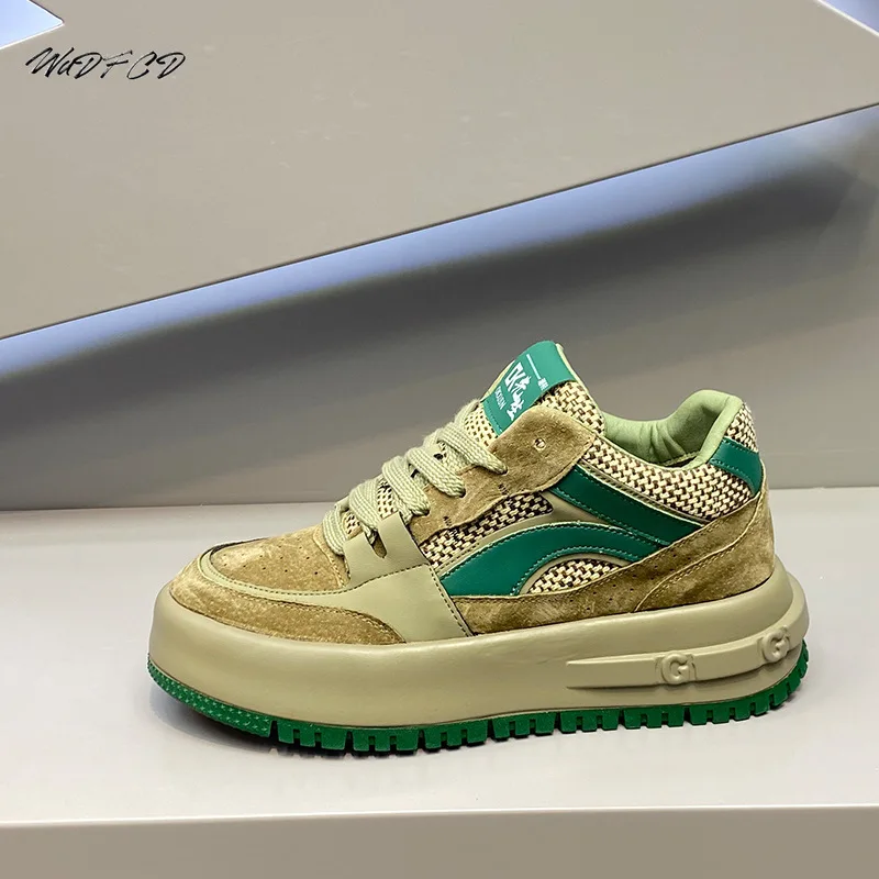 

Кроссовки, повседневные мужские оригинальные дизайнерские туфли для досок, модная дышащая кожа из микрофибры, спортивная обувь на увеличенной платформе