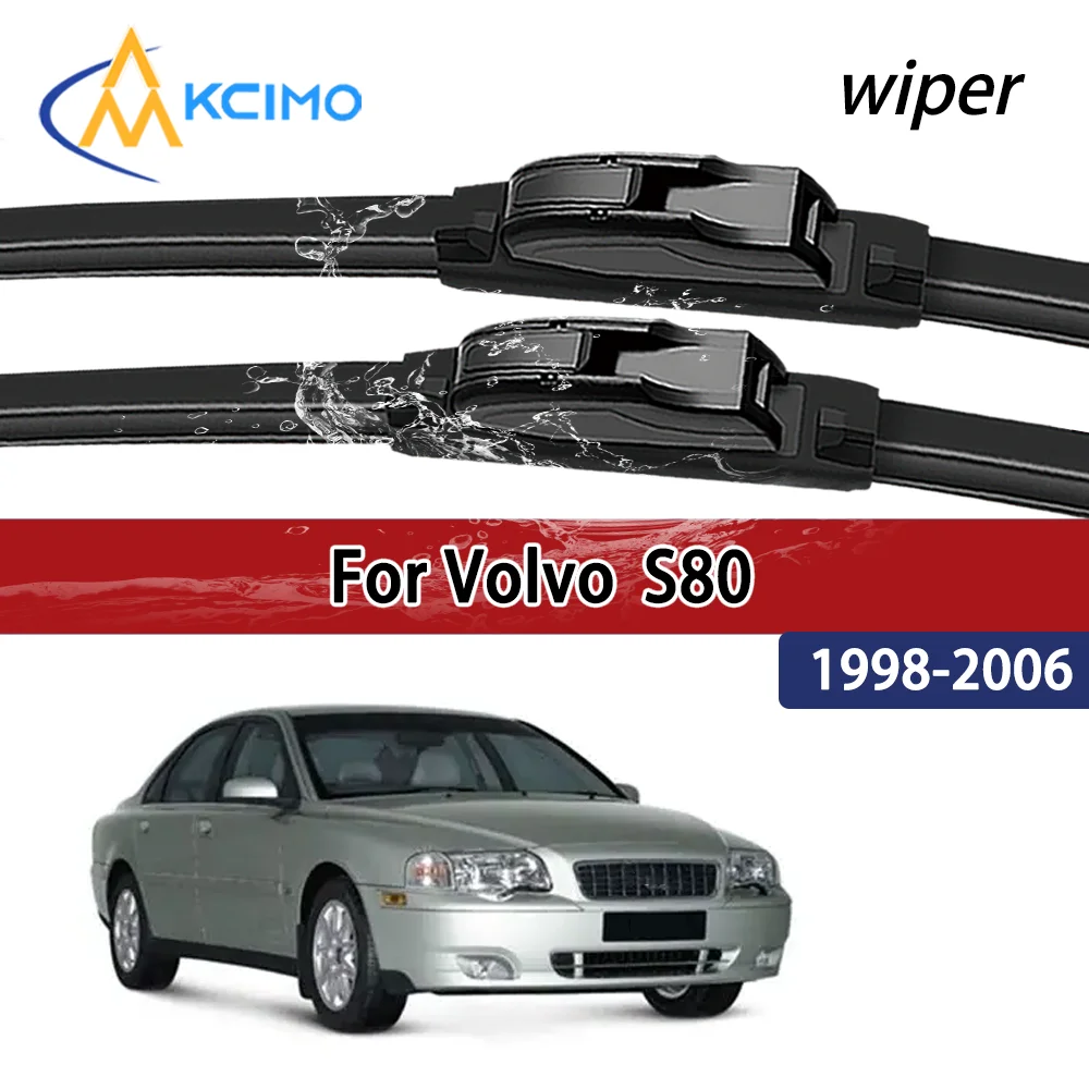 Für Volvo 	 S80 1998-2006 1999 2000 2001 Premium Vielseitige Fahrzeugtaugliche Geräuscharme Langlebige Vordere Scheibenwischer Autowindschutzscheiben-Teile